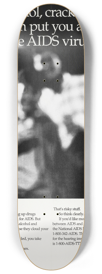 Centers for Disease Control and Prevention - Why alchohol,crack and other drugs can put you at risk for the AIDS Virus 8.25 inch art skate deck