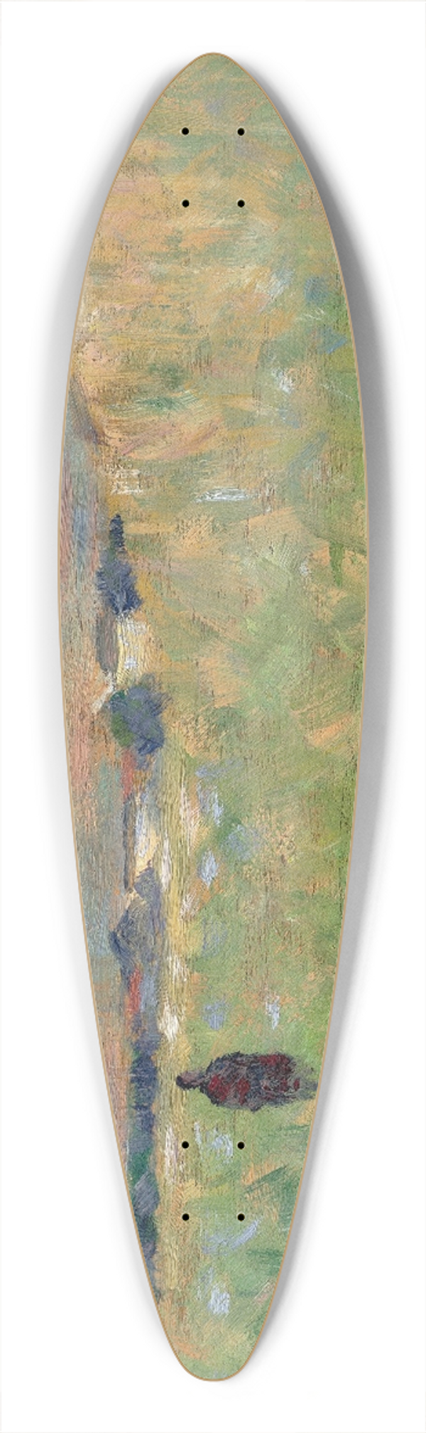 Georges Seurat - A Summer Landscape 39.3 inch art pintail longboard deck