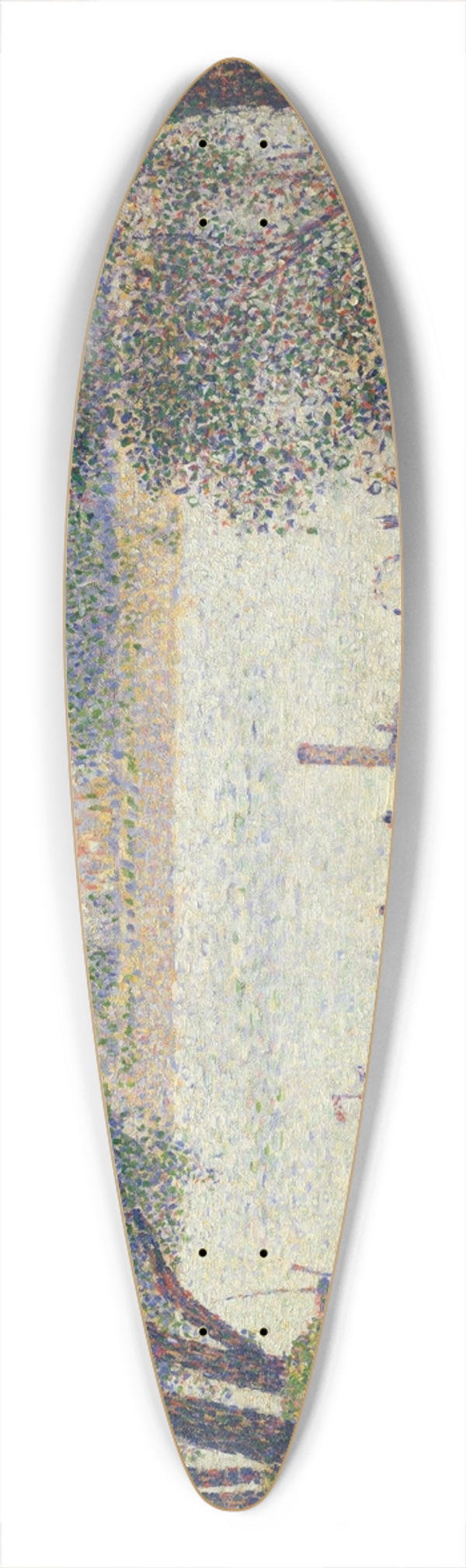 Georges Seurat - Gray Weather, Grande Jatte 39.3 inch art pintail longboard deck