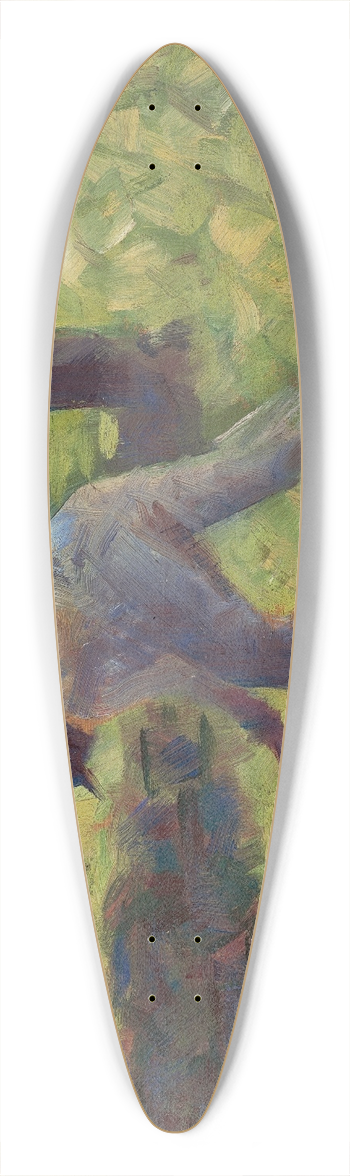 Georges Seurat - Peasant with a Hoe 39.3 inch art pintail longboard deck