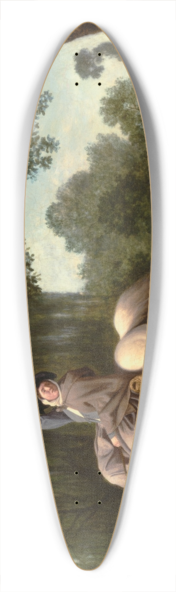 George Stubbs - The Farmers Wife and the Raven 39.3 inch art pintail longboard deck