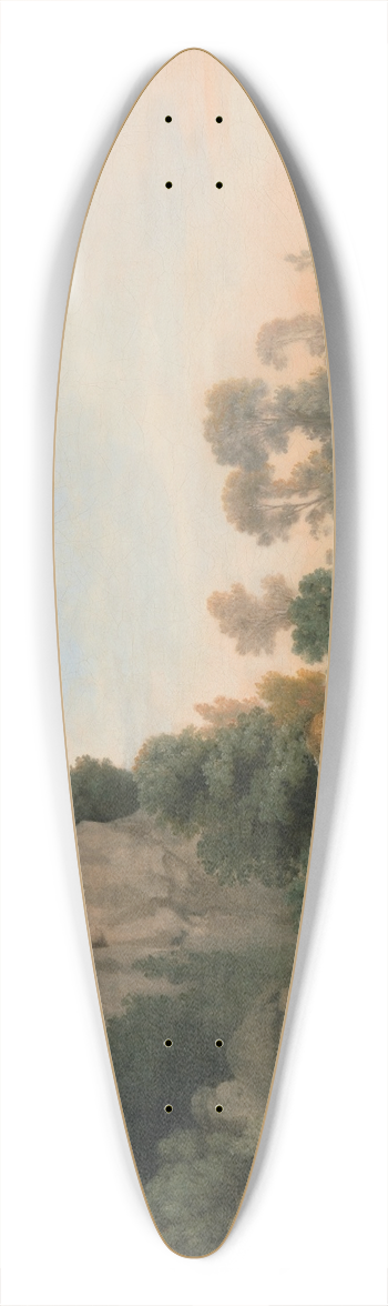 George Stubbs - Two Gentlemen Going a Shooting, with a View of Creswell Crags, Taken on the Spot 39.3 inch art pintail longboard deck