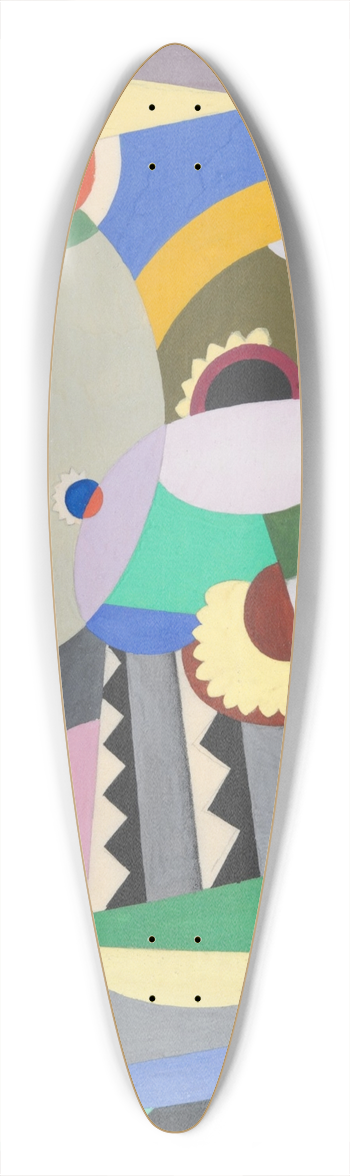 Georges Valmier - Composition 39.3 inch art pintail longboard deck