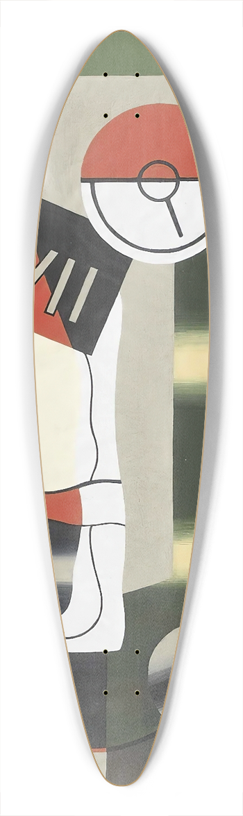 Georges Valmier - Time 39.3 inch art pintail longboard deck