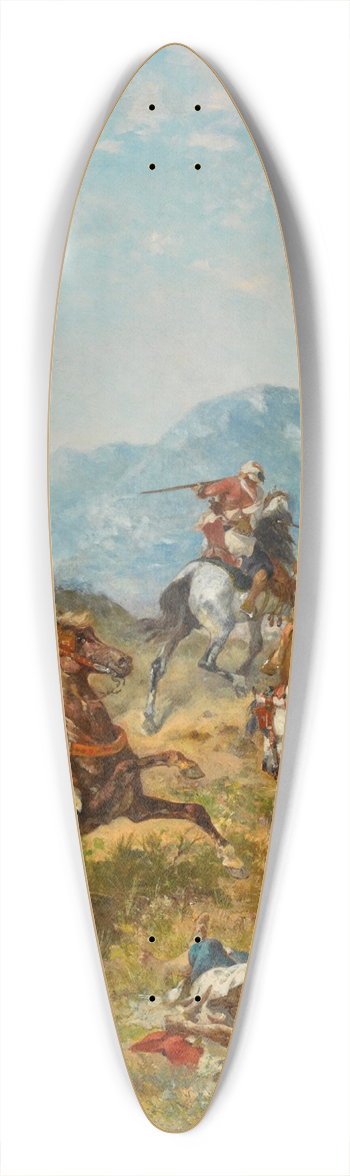 Georges Washington - A Skirmish 39.3 inch art pintail longboard deck