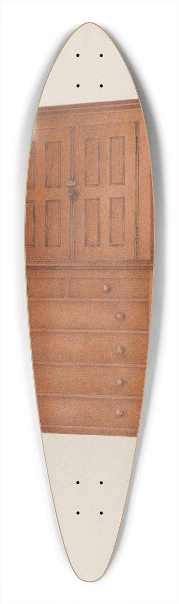 George V. Vezolles - Shaker Cabinet 39.3 inch art pintail longboard deck
