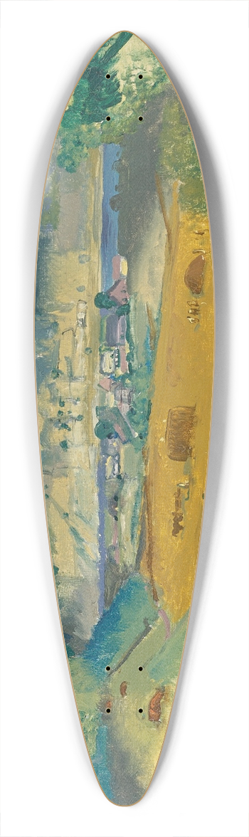 George Wesley Bellows - Clouds And Meadow 39.3 inch art pintail longboard deck