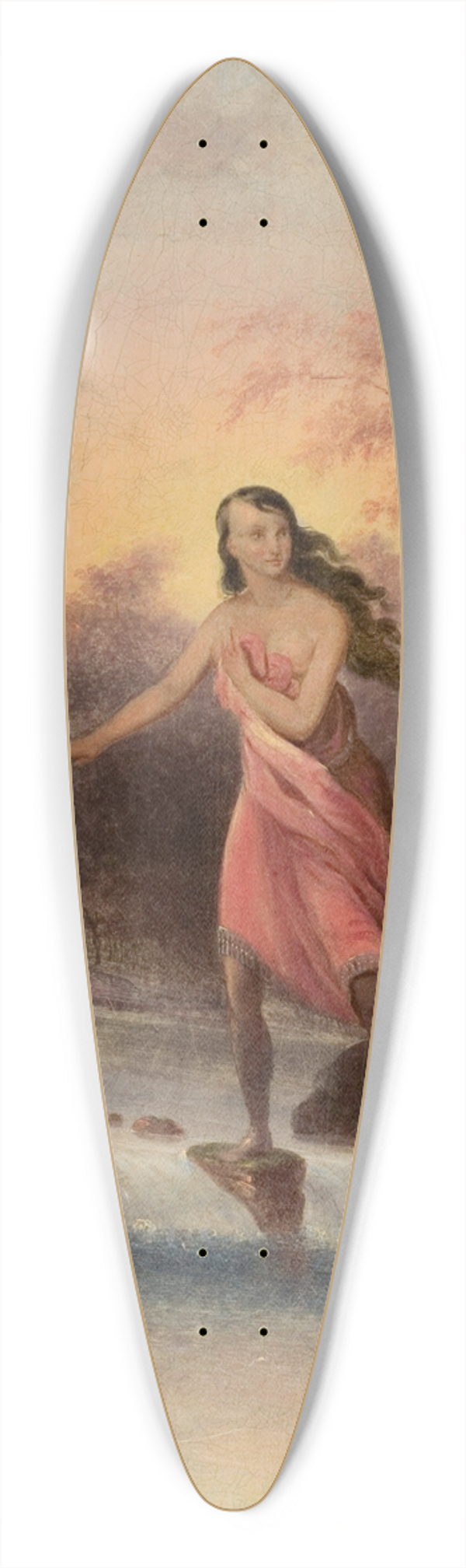 George Winter - Spotted Faun 39.3 inch art pintail longboard deck