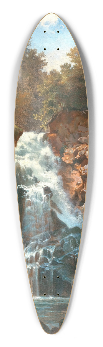 Georg Holub - A Roaring Waterfall 39.3 inch art pintail longboard deck