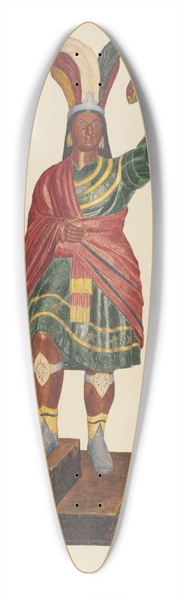 Georgine E. Mason - Cigar Store Indian 39.3 inch art pintail longboard deck