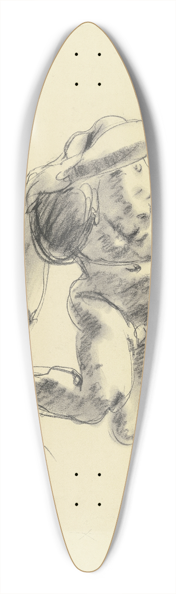Georg Kolbe - Kniender mnnlicher Akt, vornbergebeugt, den linken Arm hinter den gesenkten Kopf gelegt 39.3 inch art pintail longboard deck