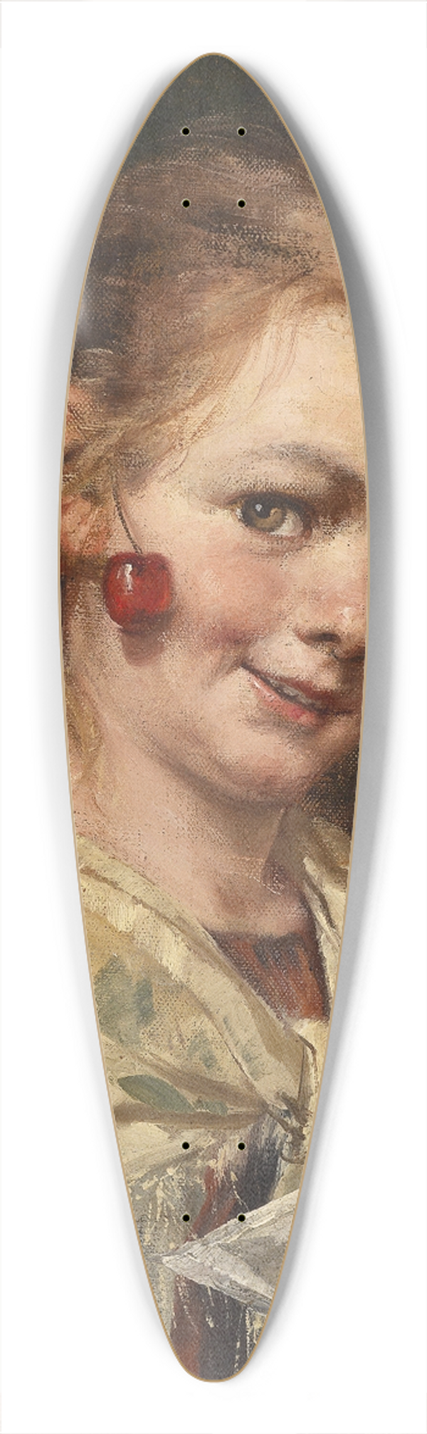 Georg Rssler - Mdchen mit Kirschen 39.3 inch art pintail longboard deck