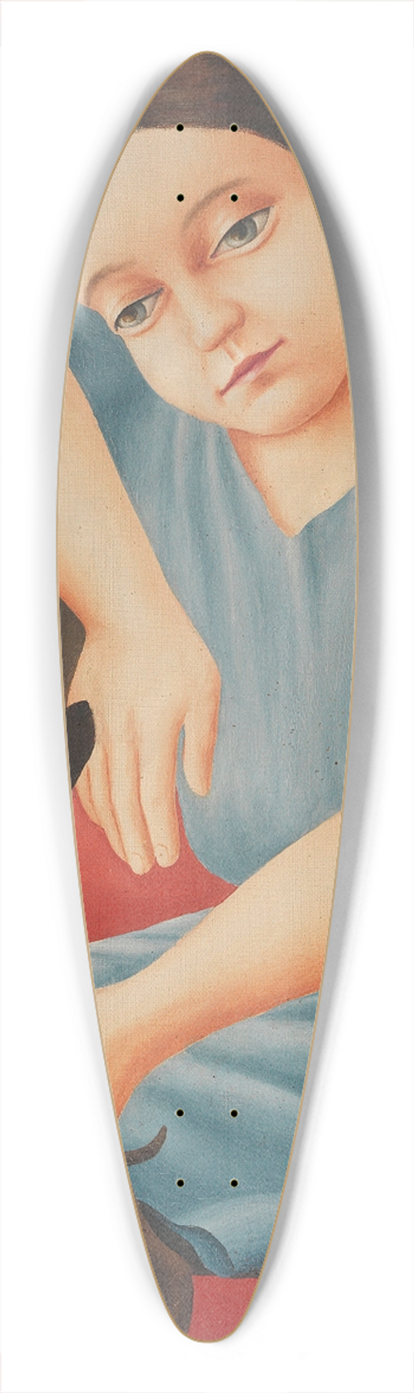 Georg Schrimpf - Mdchen mit Hunden 39.3 inch art pintail longboard deck