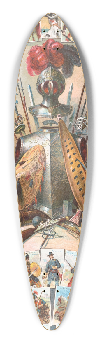 Geo. S. Harris & Sons - Allen & Ginter, arms of all nations, Richmond, Virginia 39.3 inch art pintail longboard deck