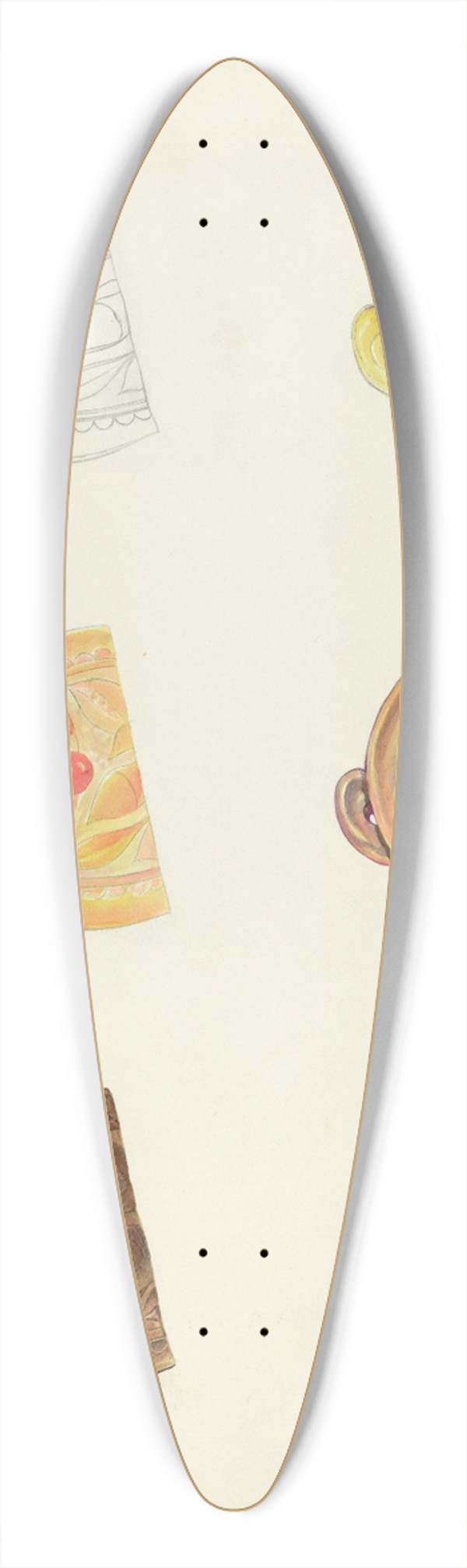 Gerald Transpota - Technique Demonstration 39.3 inch art pintail longboard deck