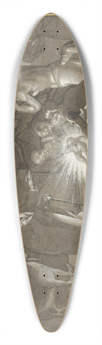 Gerard ter Borch - Aanbidding door de herders 39.3 inch art pintail longboard deck