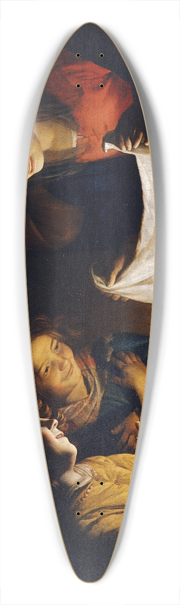 Gerard van Honthorst - Adoration of the Child 39.3 inch art pintail longboard deck