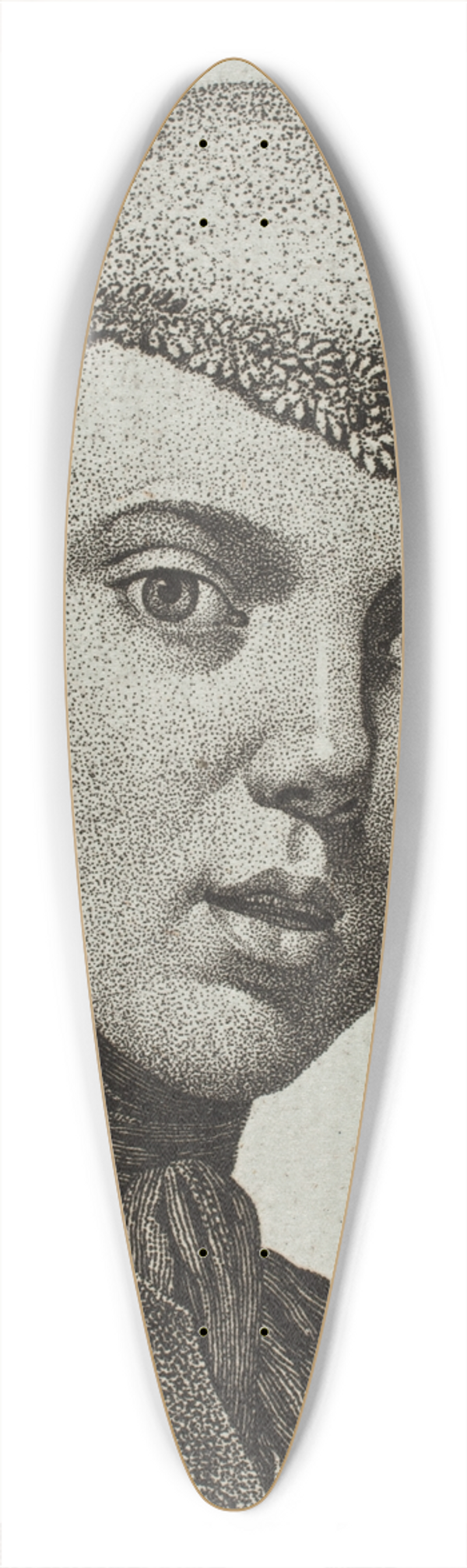Gerhard Ludvig Lahde - Jens Juel, efter Juels selvportrt fra 1767 39.3 inch art pintail longboard deck