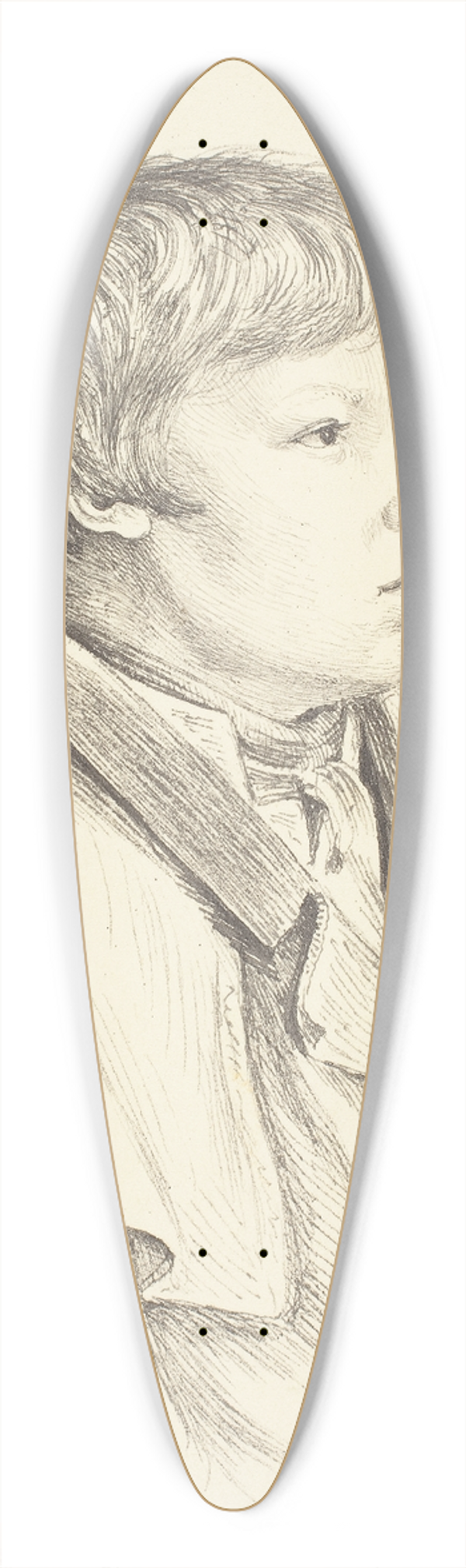 Gerhardt Wilhelm von Reutern - Bernhards Whooping Cough Face 39.3 inch art pintail longboard deck