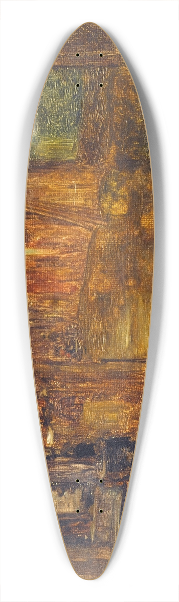 Germain Eugne Bonneton - La rue de Bivre, vue du boulevard Saint-Germain (inondations de 1910) 39.3 inch art pintail longboard deck