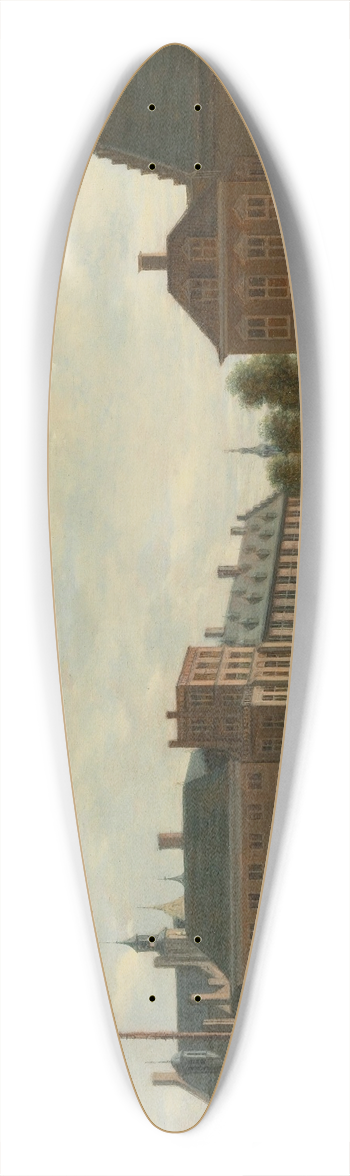Gerrit Adriaensz. Berckheyde - The Plaats With The Binnenhof And The Gevangenpoort, The Hague 39.3 inch art pintail longboard deck