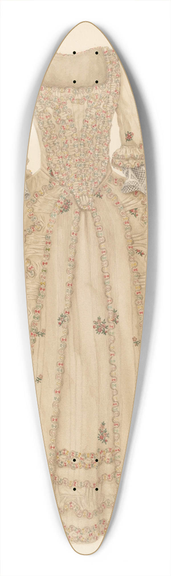 Gertrude Lemberg - Brocaded Silk Dress 39.3 inch art pintail longboard deck