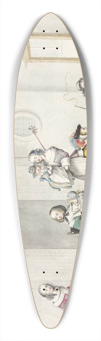 Gesina ter Borch - Kinderkamer met drie vrouwen en kinderen 39.3 inch art pintail longboard deck