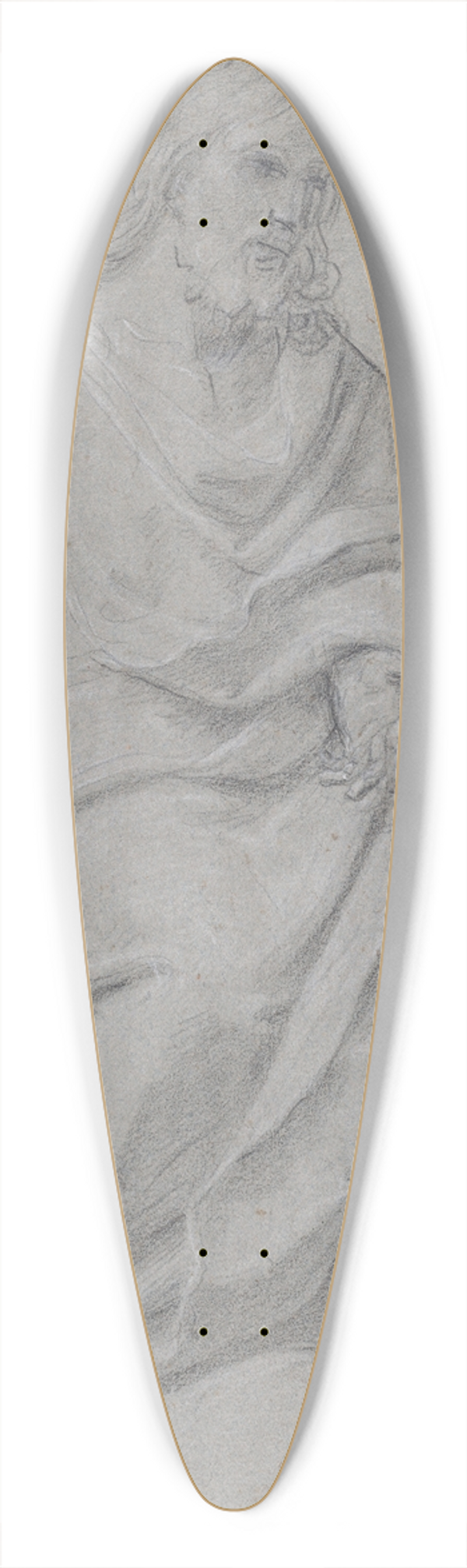 Giacomo Zoboli - Study for the Figure of Christ 39.3 inch art pintail longboard deck