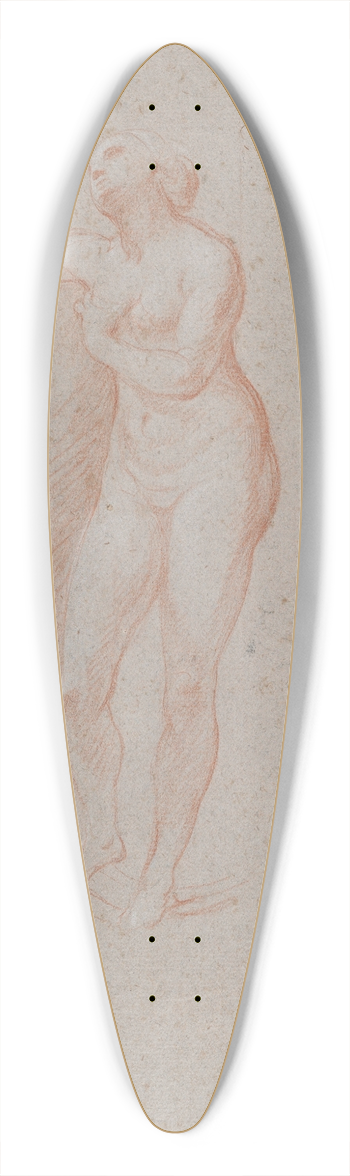 Giacomo Zoboli - Study of a Standing Female Nude in a Beckoning PoseTurned toward Left 39.3 inch art pintail longboard deck