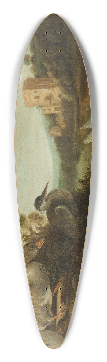 Gijsbert Gillisz. de Hondecoeter - Waterfowl 39.3 inch art pintail longboard deck