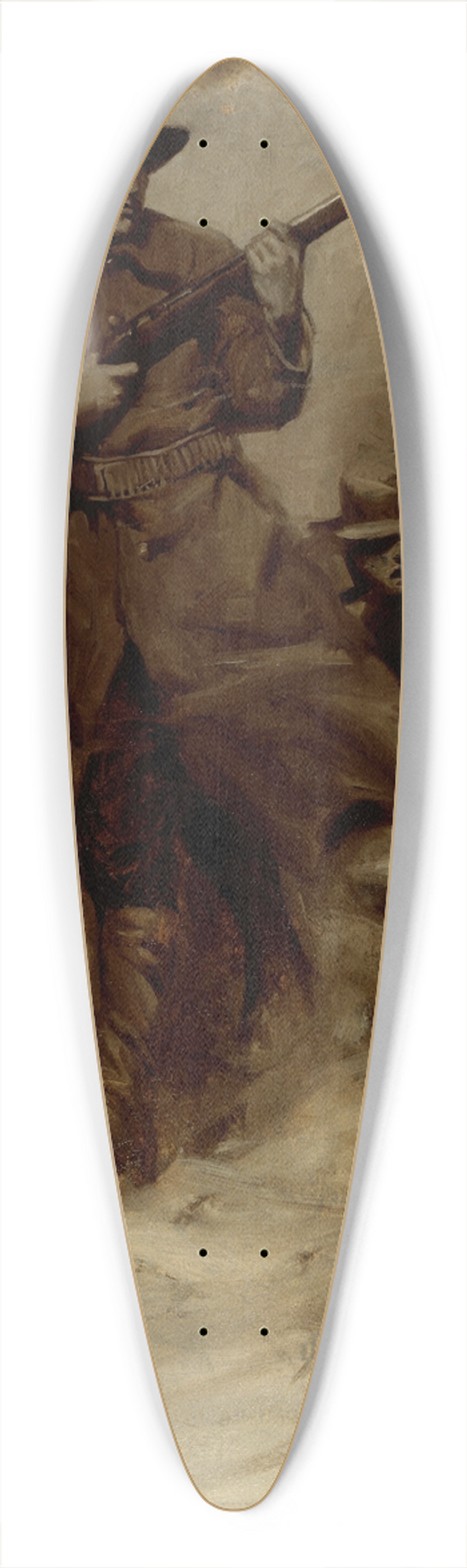Gilbert Gaul - Spanish-American War Soldiers in Action 39.3 inch art pintail longboard deck