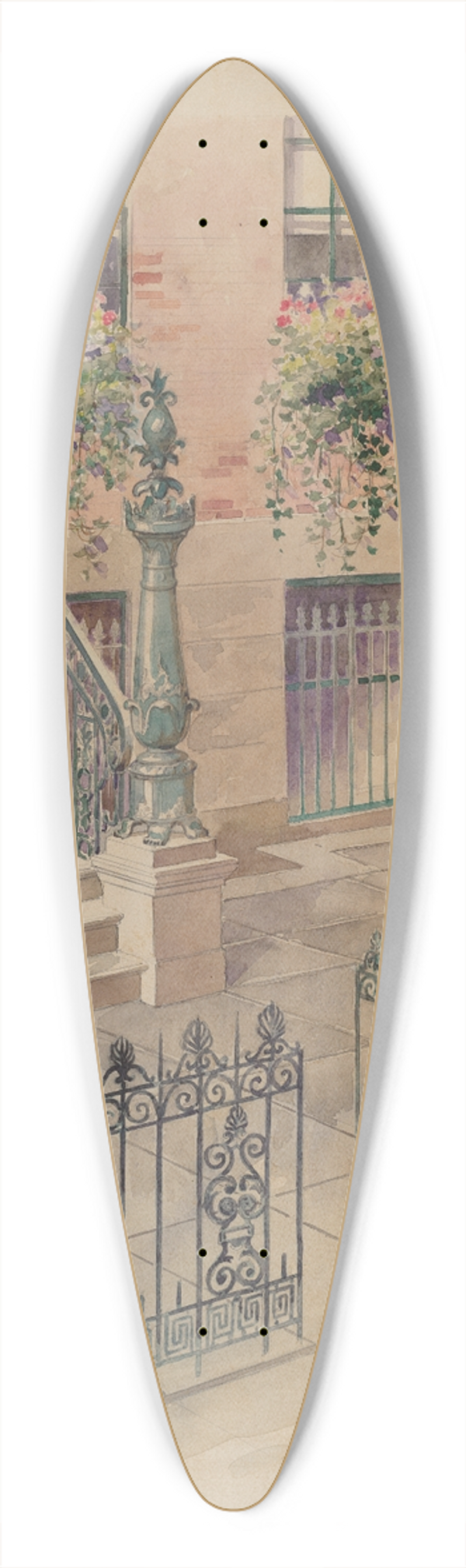 Gilbert Sackerman - Balcony 39.3 inch art pintail longboard deck