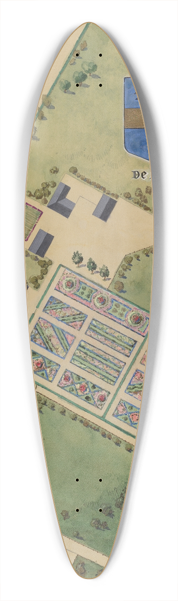 Gilbert Sackerman - J. Delancey Estate 39.3 inch art pintail longboard deck