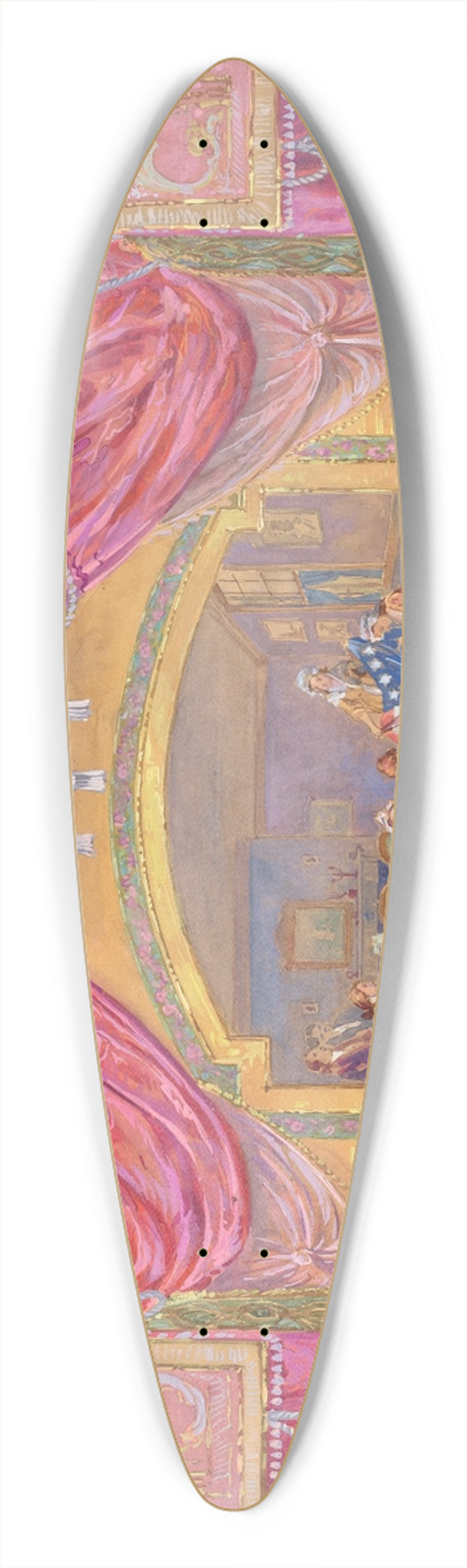 Gilbert Sackerman - Theatrical Painting 39.3 inch art pintail longboard deck