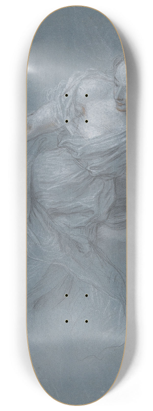 Charles-Antoine Coypel - Allegorical Figure of Painting 8.25 inch art skate deck