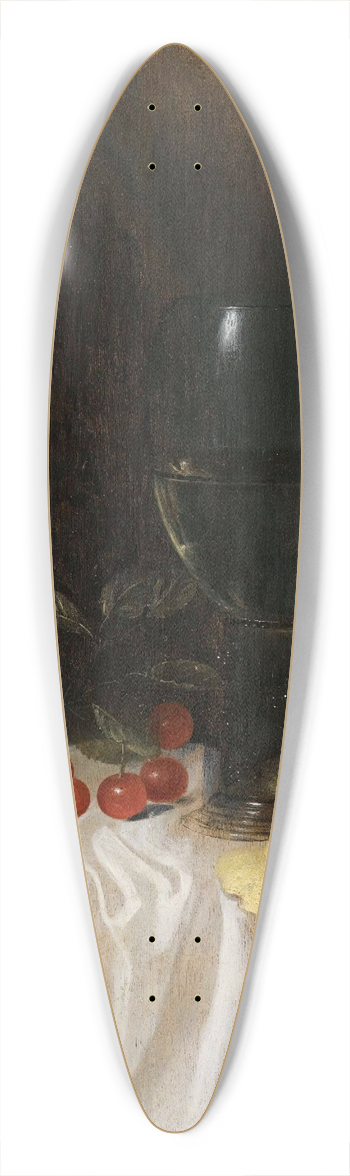 Gillis Gillisz. de Bergh - A Still Life With A Roemer, A Peeled Lemon, Cherries And A Bread Roll On A Partly-Draped Table 39.3 inch art pintail longboard deck