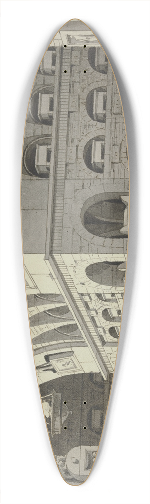 Giorgio Fuentes - gyptisches Grabgewlbe mit vielen Sarkophagen 39.3 inch art pintail longboard deck