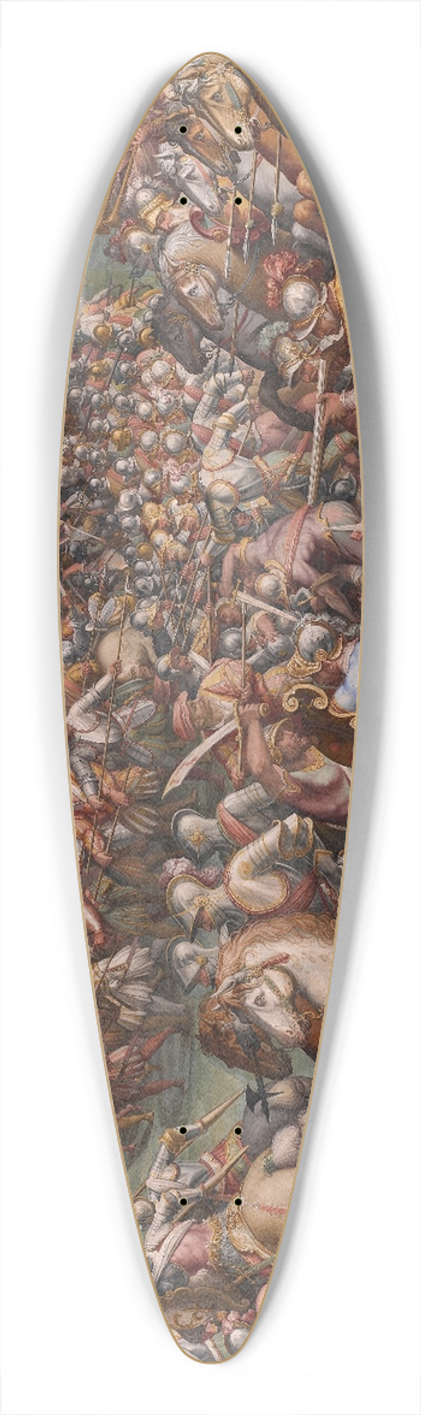 Giorgio Vasari - The battle of Marciano in Val di Chiana 39.3 inch art pintail longboard deck