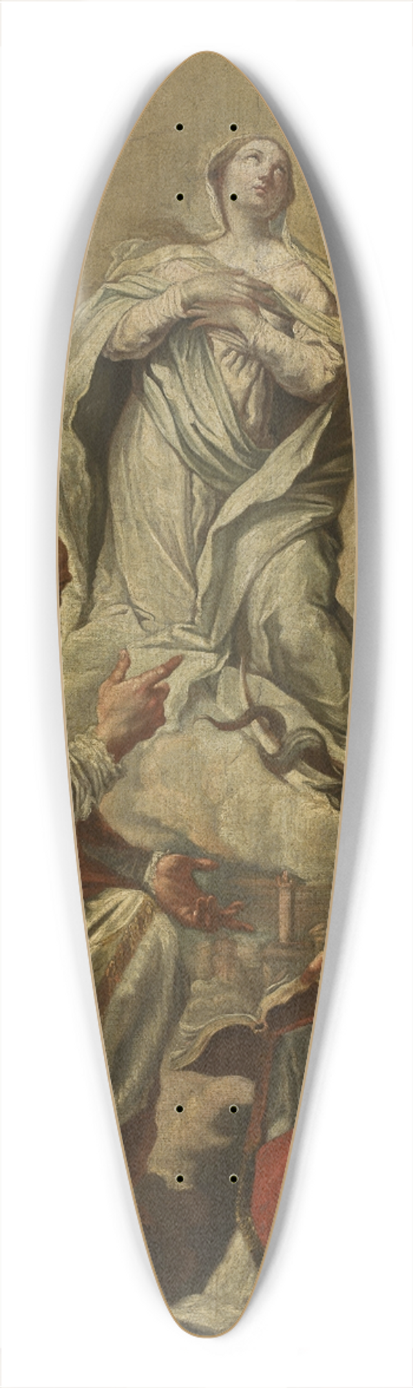 Giovanni Antonio Burrini - Adoration of Virgin Mary by St. Petronius and Dionysius the Areopagite 39.3 inch art pintail longboard deck