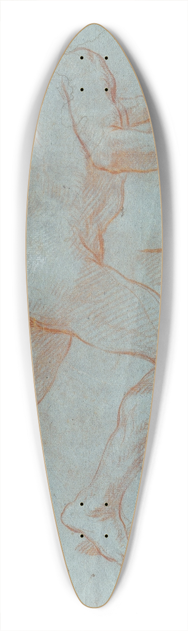 Giovanni Antonio Grecolini - Study of a Male Nude 39.3 inch art pintail longboard deck