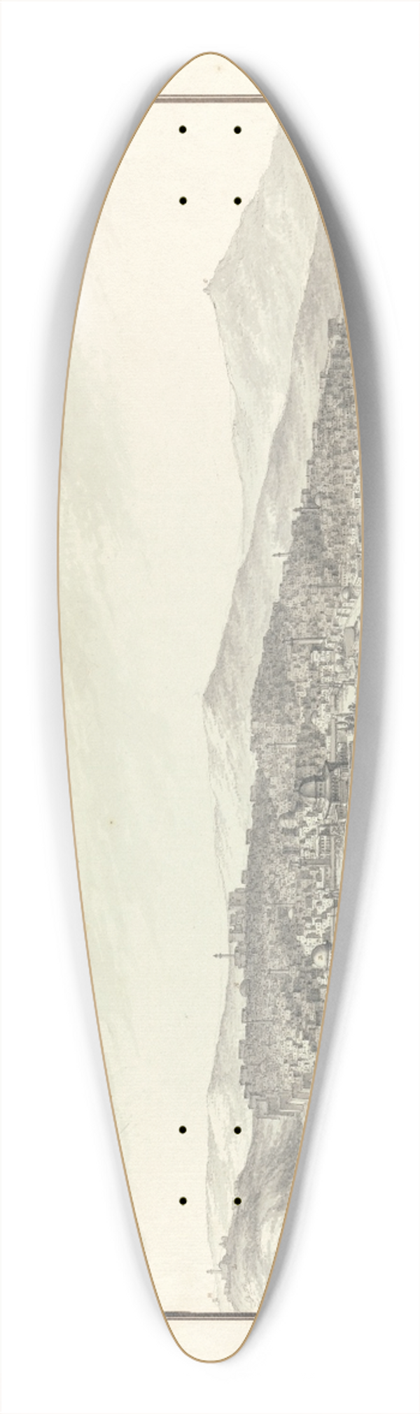 Giovanni Battista Borra - Gierusalemme 39.3 inch art pintail longboard deck