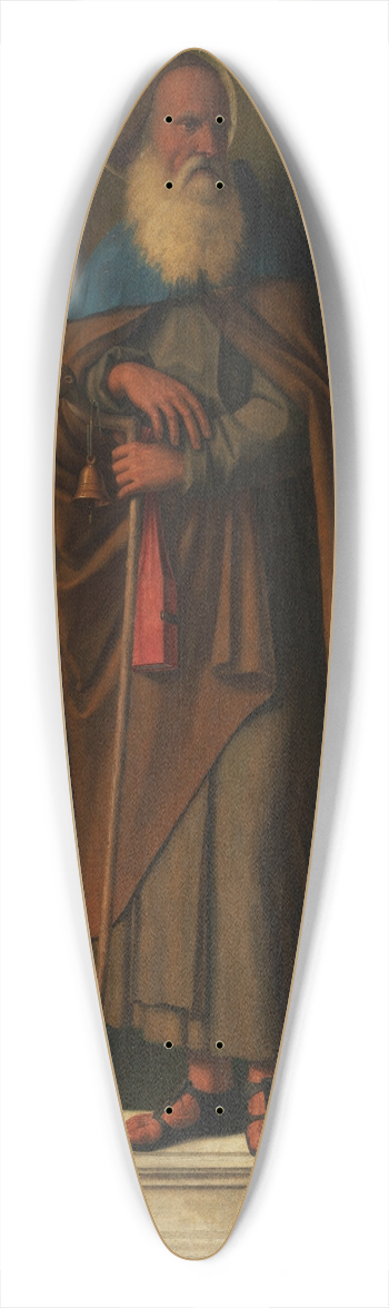 Giovanni Battista Cima da Conegliano - Three Saints; Roch, Anthony Abbot, and Lucy 39.3 inch art pintail longboard deck