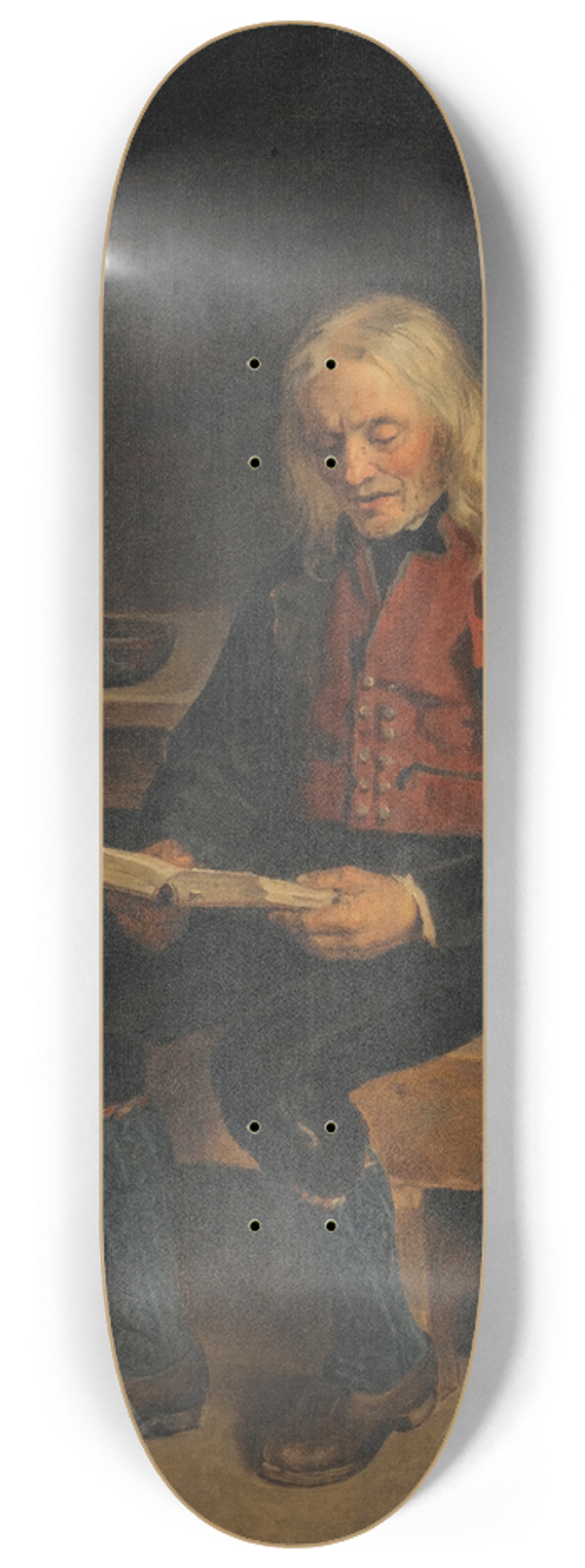 Adolph Tidemand - The Reader (Jan Tanne) 8.25 inch art skate deck