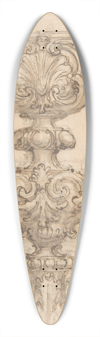 Giovanni Battista Foggini - Design for a Chalice with Acanthus and Shell Decoration 39.3 inch art pintail longboard deck