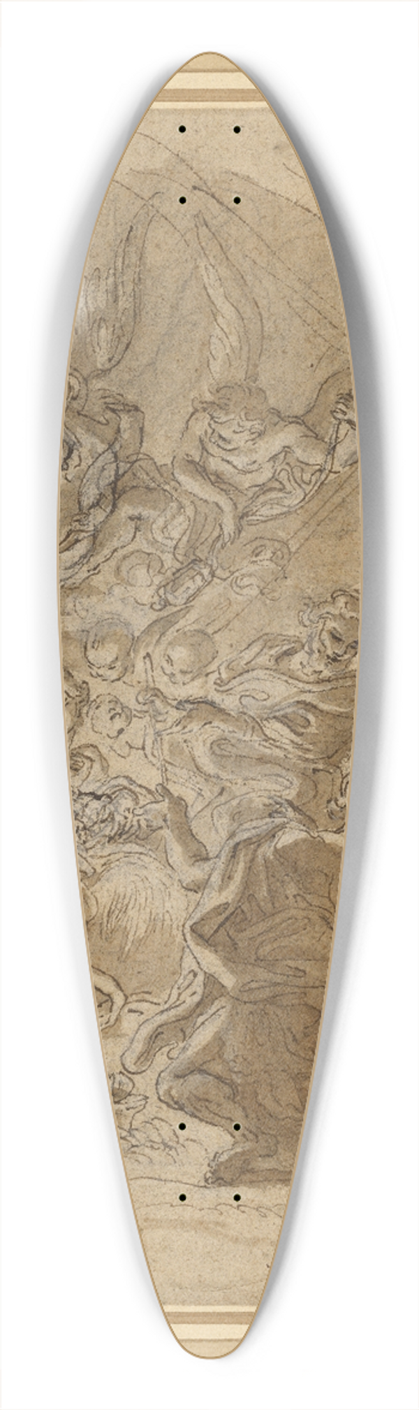 Giovanni Battista Gaulli - Adoration of the Shepherds 39.3 inch art pintail longboard deck