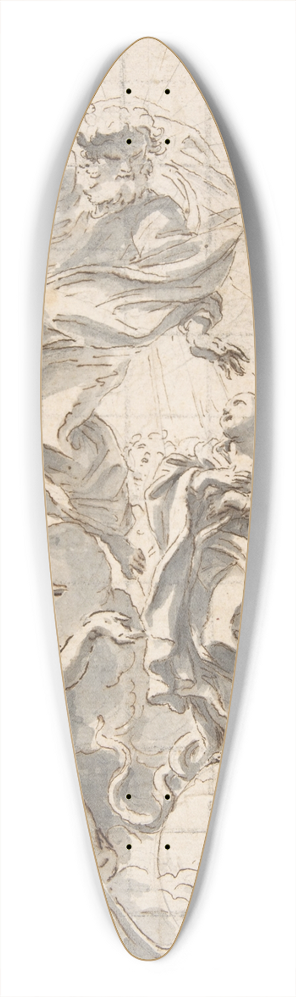 Giovanni Battista Gaulli - Allegory of the Immaculate Conception 39.3 inch art pintail longboard deck