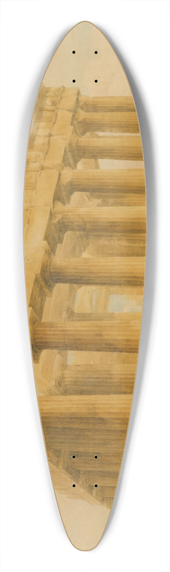 Giovanni Battista Lusieri - The Parthenon from the Northwest 39.3 inch art pintail longboard deck