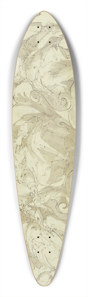 Giovanni Battista Merano - Apotheosis of an emperor 39.3 inch art pintail longboard deck