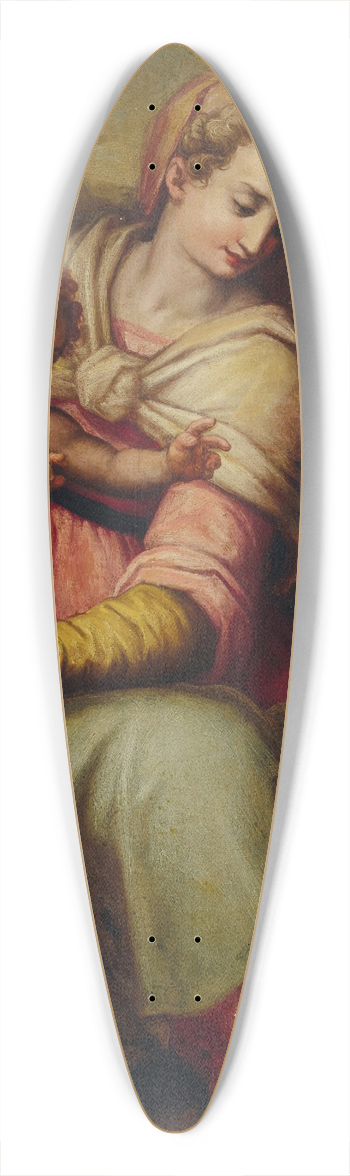 Giovanni Battista Naldini - Madonna and Child with the infant Saint John the Baptist 39.3 inch art pintail longboard deck