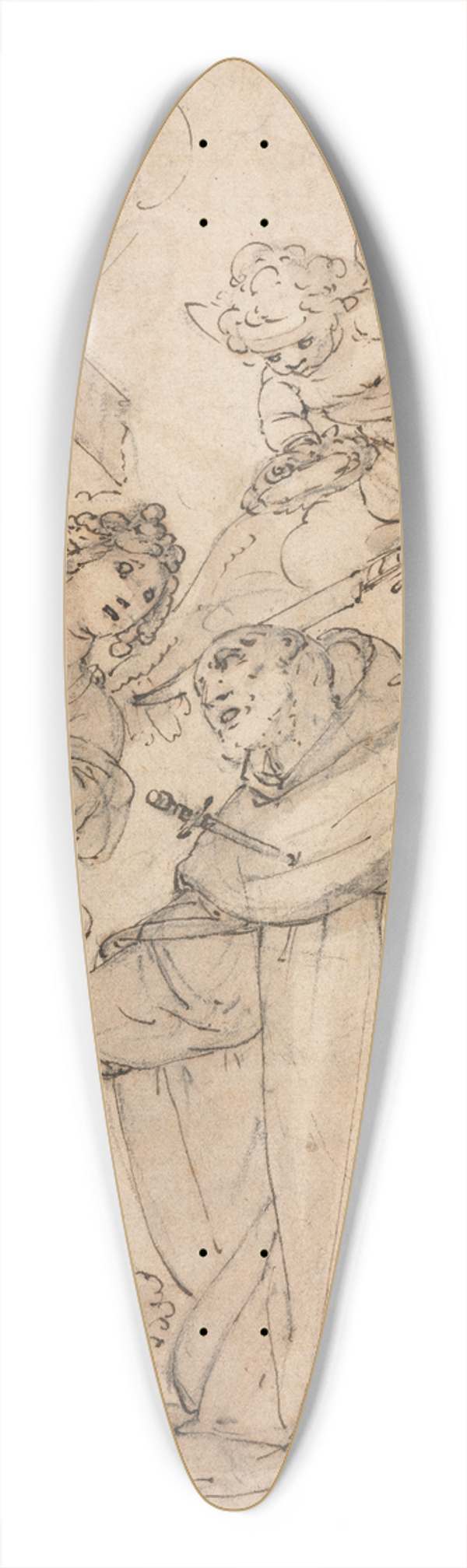 Giovanni Battista Paggi - Saint Peter Martyr 39.3 inch art pintail longboard deck